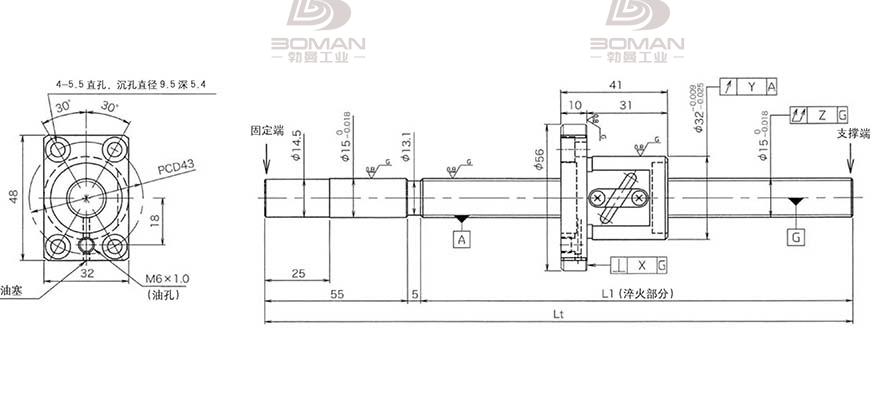 KURODA GG1504DS-BALR-0600A 黑田精工丝杆规格说明