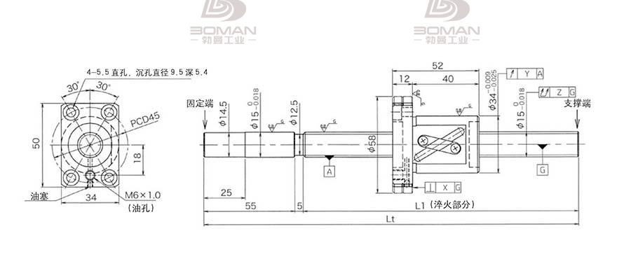KURODA GG1510DS-BALR-0900A 黑田丝杆替换尺寸视频