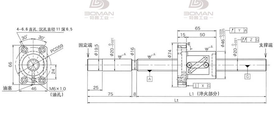 KURODA GG2010DS-BALR-1005A 黑田丝杆替换尺寸图解视频