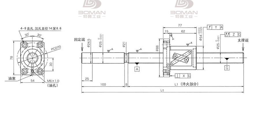 KURODA GG2525AS-BALR-1520A 上海黑田精工丝杆