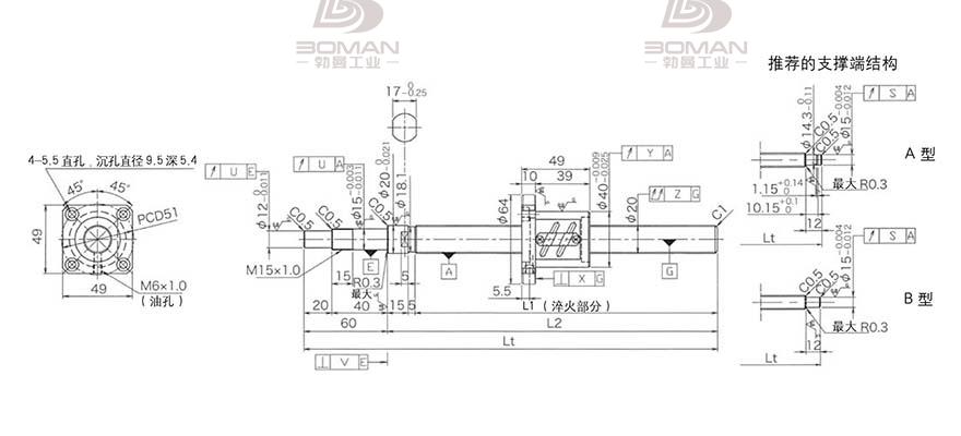 KURODA GP2004ES-AALR-0605B-C3S 黑田精工丝杠验收标准
