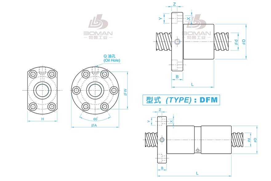 TBI SFM03205-4 tbi滚珠丝杠表面防锈