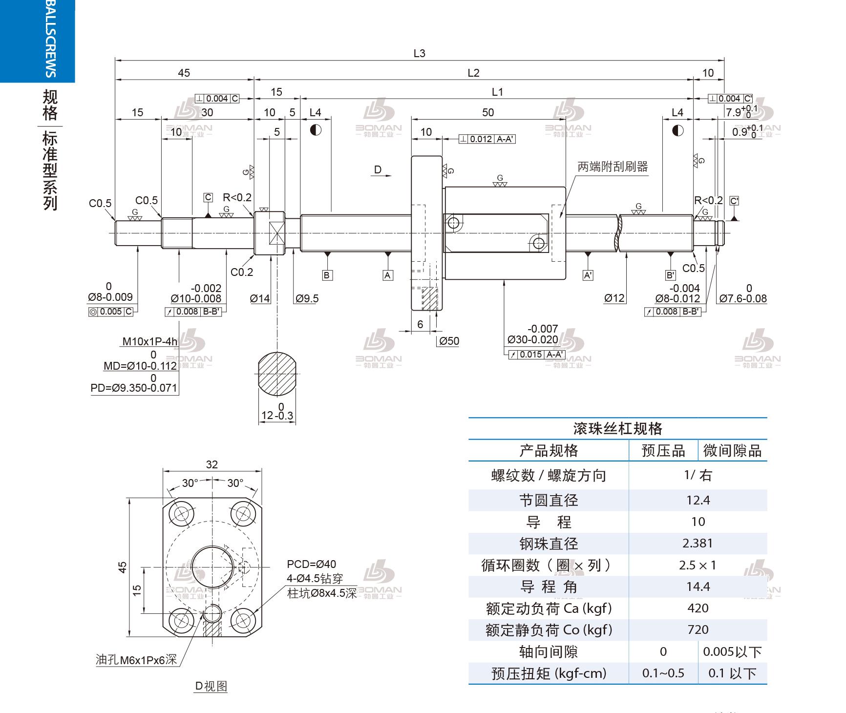 PMI 1R12-10B1-1FSWE-160-230-0.008 pmi丝杆线轨中国代理